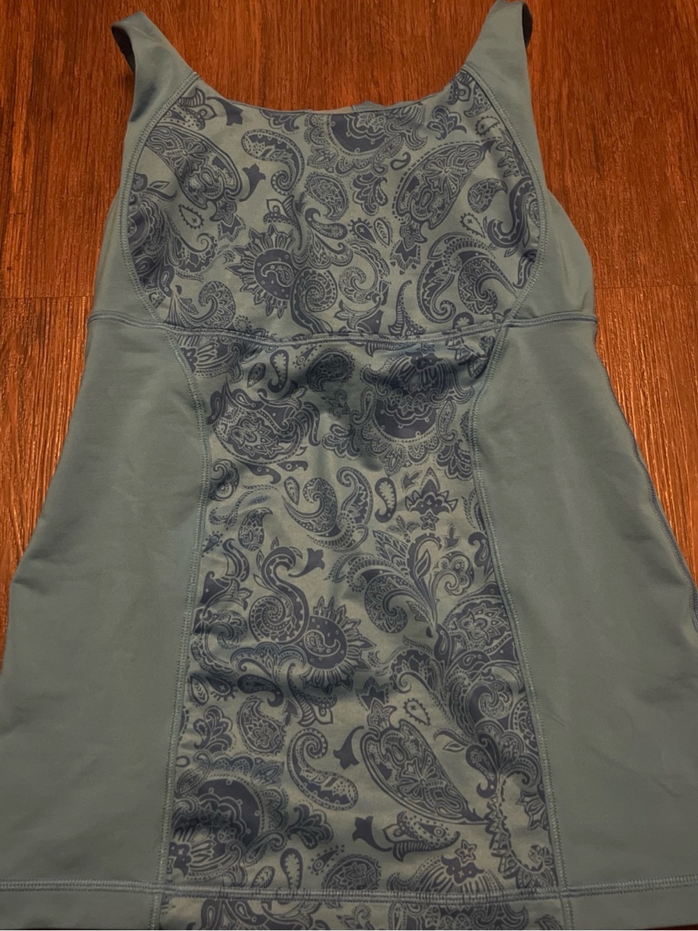 lululemon athletica Light Blue Paisley Tank Top